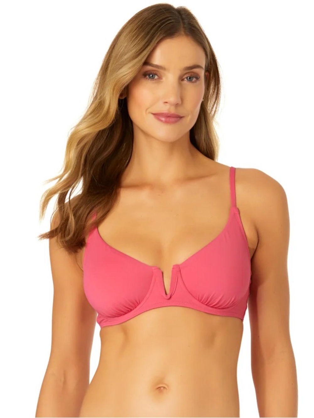 Anne Cole Women’s V-Wire Elongated Underwire Top Size 36C/38B